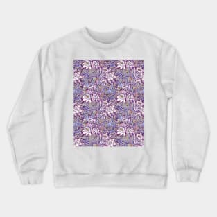 William Morris Tulip and Willow Pattern on Violet Crewneck Sweatshirt